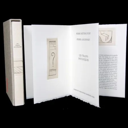 挿絵入り本 Alechinsky - Les trains psychiques