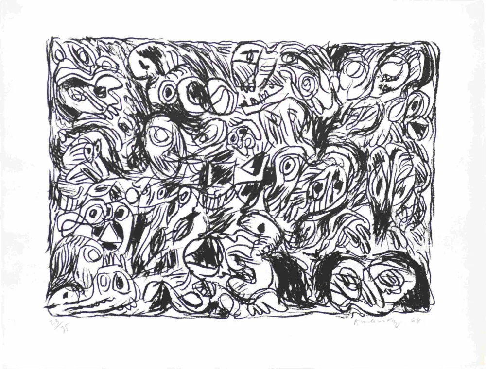 リトグラフ Alechinsky - Les yeux ouverts