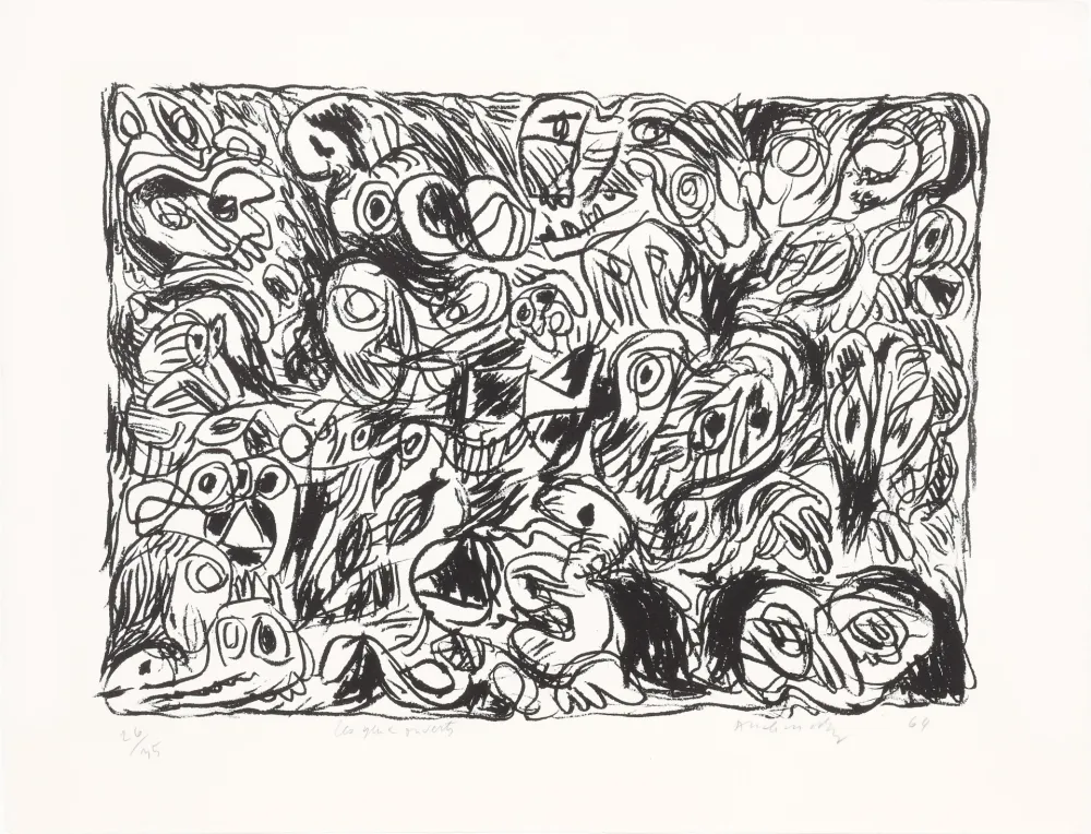 リトグラフ Alechinsky - Les yeux ouverts