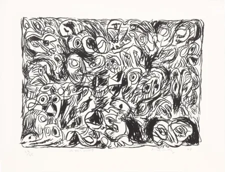 リトグラフ Alechinsky - Les yeux ouverts