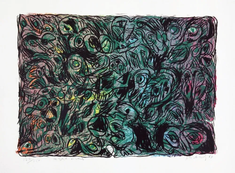 リトグラフ Alechinsky - Les yeux ouverts
