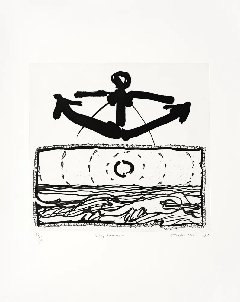 彫版 Alechinsky - Lever l'ancre