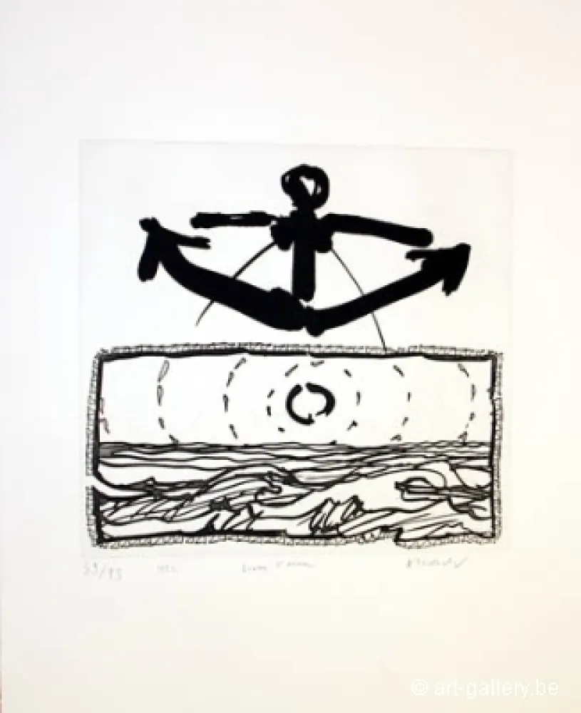 彫版 Alechinsky - Lever l'ancre
