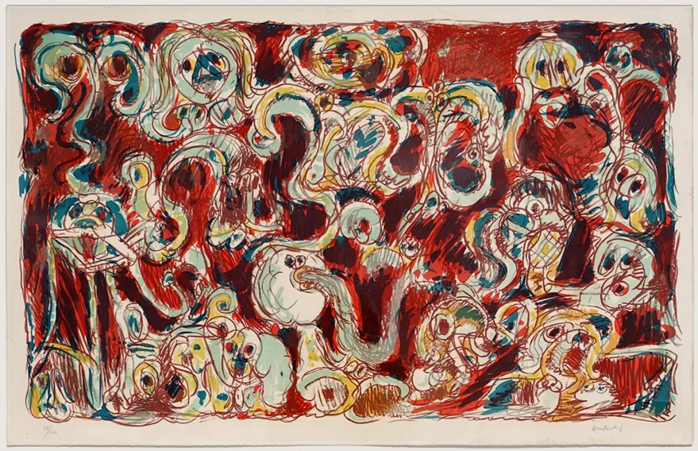 リトグラフ Alechinsky - L'inconditionnement humain