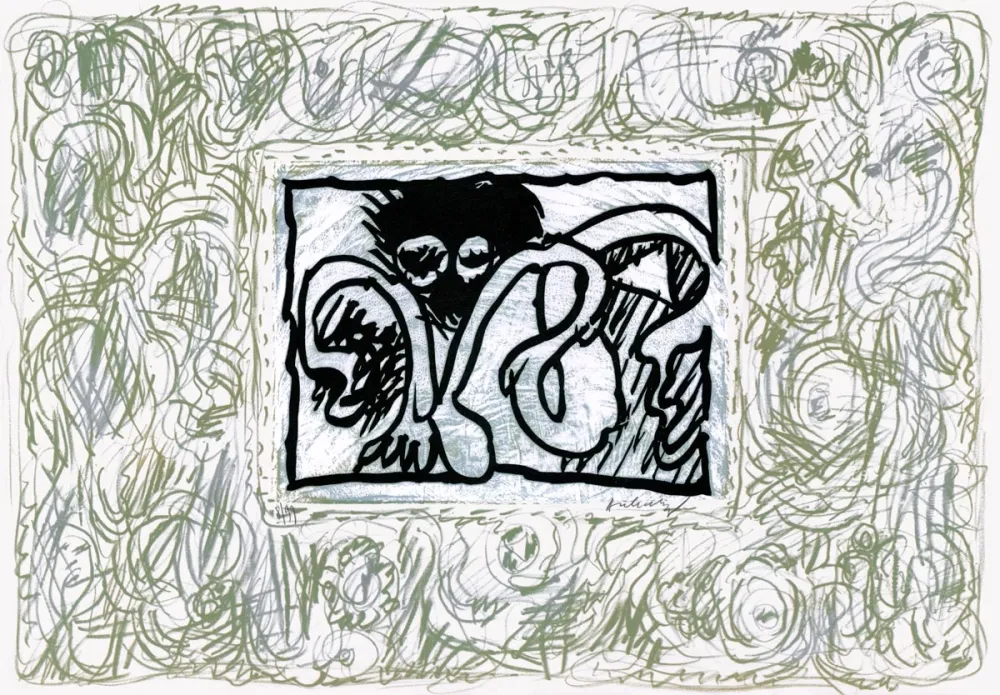 リノリウム彫版 Alechinsky - Lino-litho