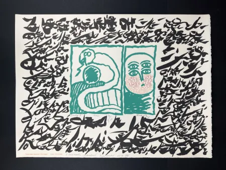 リトグラフ Alechinsky - Linolog II