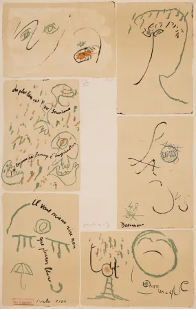 エッチング Alechinsky - Litho-mots