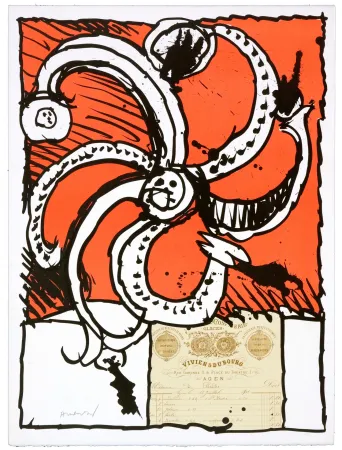 リトグラフ Alechinsky - Madame de Parades