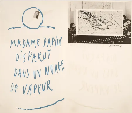 エッチング Alechinsky - Madame Papin disparut dans un nuage de vapeur