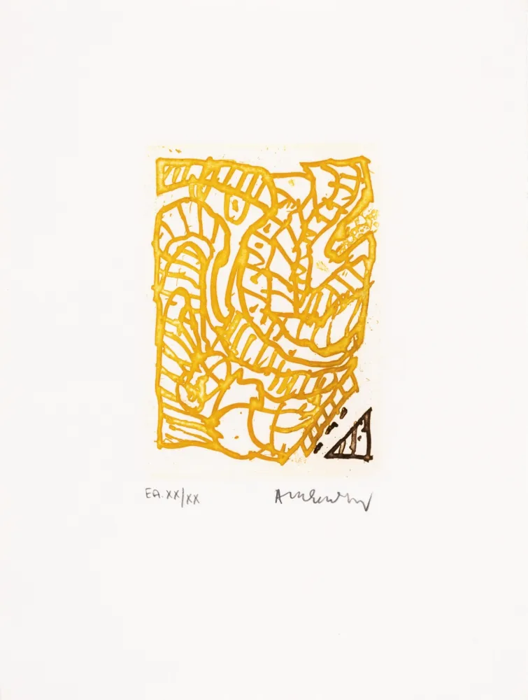 エッチングと　アクチアント Alechinsky - Maint corps des chambres 04