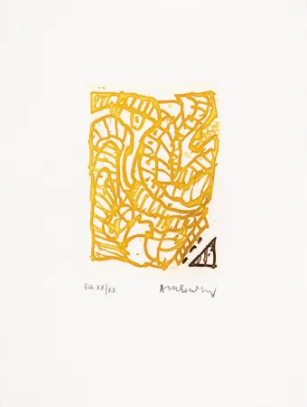 エッチングと　アクチアント Alechinsky - Maint corps des chambres 04