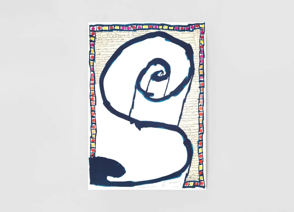 リトグラフ Alechinsky - Margin and center