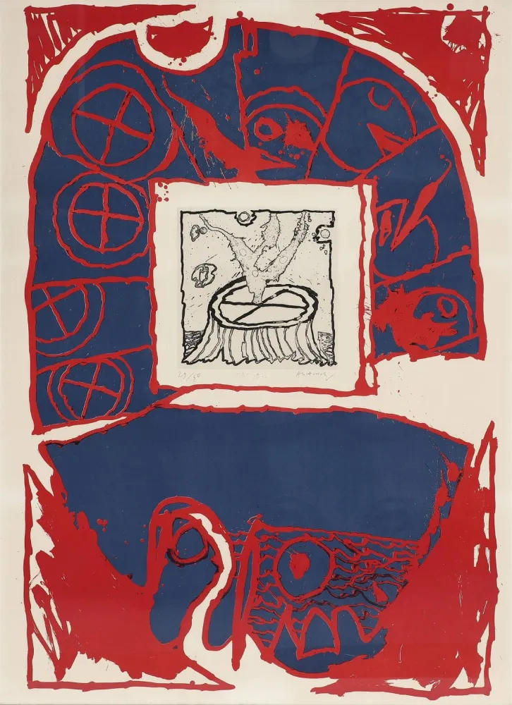 リトグラフ Alechinsky - Mat