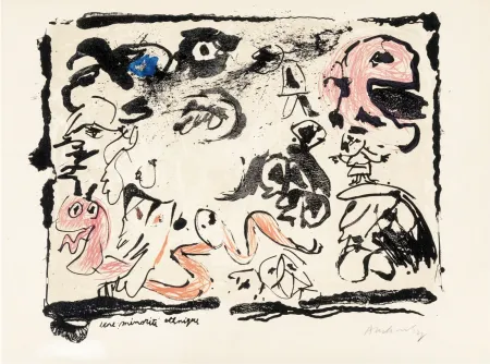 リトグラフ Alechinsky - Minorité etchnique