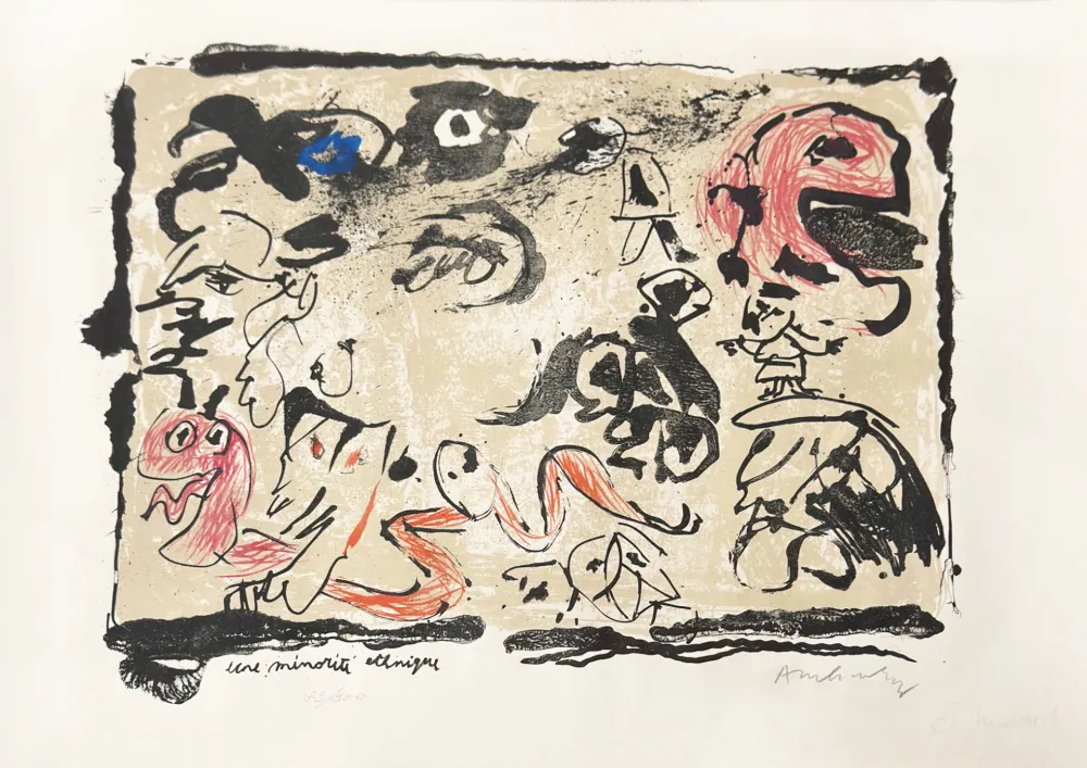 リトグラフ Alechinsky - Minorité etchnique