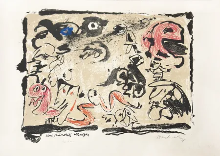 リトグラフ Alechinsky - Minorité etchnique