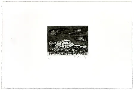 リトグラフ Alechinsky - Montagne-Dragon