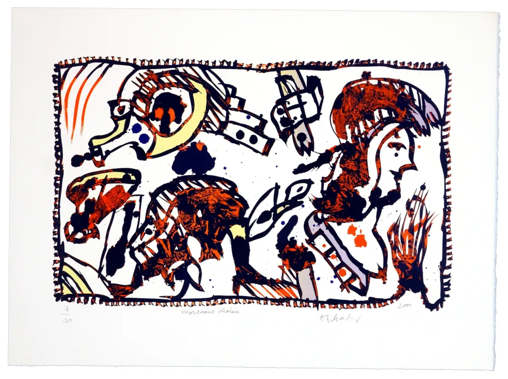 リトグラフ Alechinsky - Morceaux Choisis