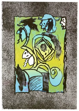 リトグラフ Alechinsky - Nuit blanche