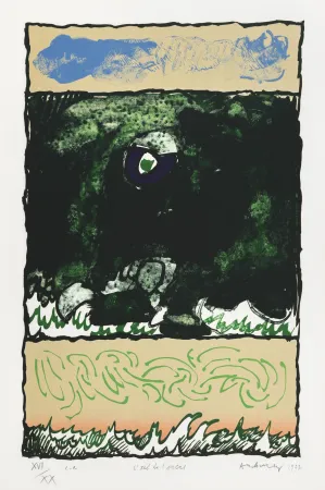 リトグラフ Alechinsky - Oeil de l'encre (L')