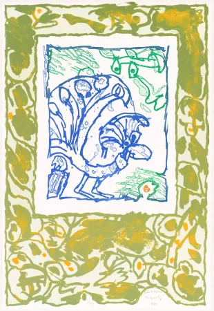 リトグラフ Alechinsky - Paon différencié