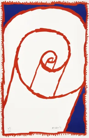 リトグラフ Alechinsky - Papier roulé