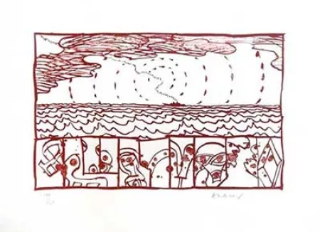 リトグラフ Alechinsky - Par temps clair