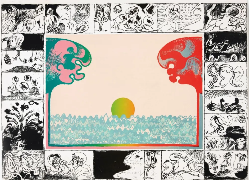 リトグラフ Alechinsky - Pastiche et mélange