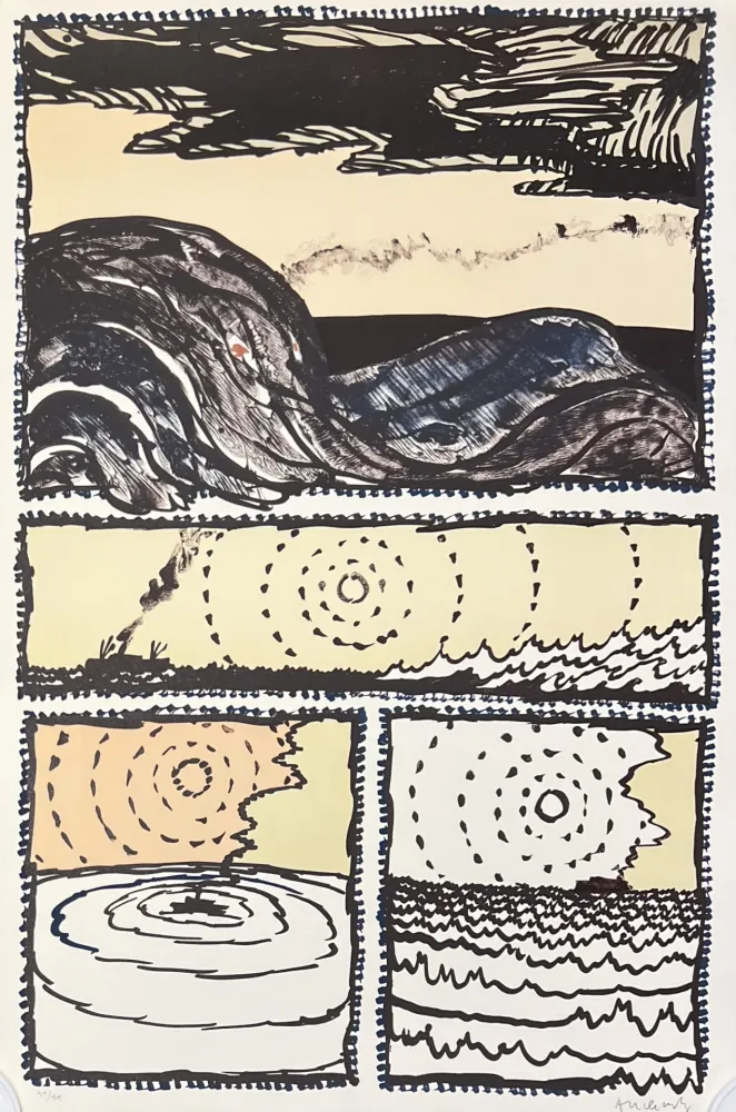 リトグラフ Alechinsky - Pierre Alechinsky Lithographie Le Volturno, n°49/99, Clot & Bramsen, 1989