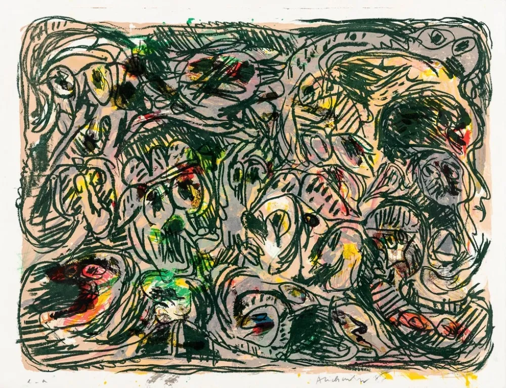 リトグラフ Alechinsky - Plan d'ensemble