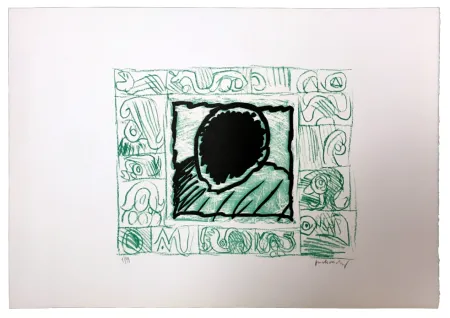 リノリウム彫版 Alechinsky - Planche VI