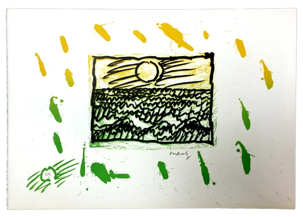 リノリウム彫版 Alechinsky - Planche VII