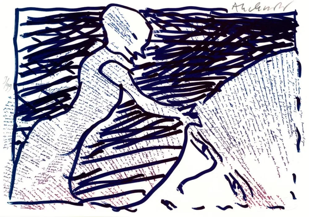 リトグラフ Alechinsky - Pointes et Feutres