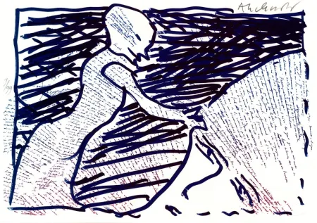 リトグラフ Alechinsky - Pointes et Feutres