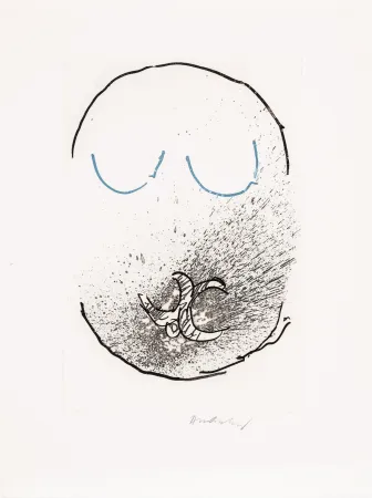 エッチングと　アクチアント Alechinsky - Pointes Planche IX bis