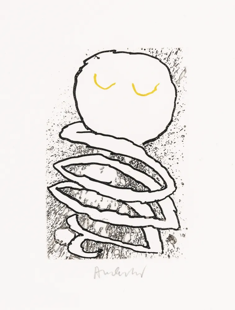 エッチングと　アクチアント Alechinsky - Pointes Planche V bis