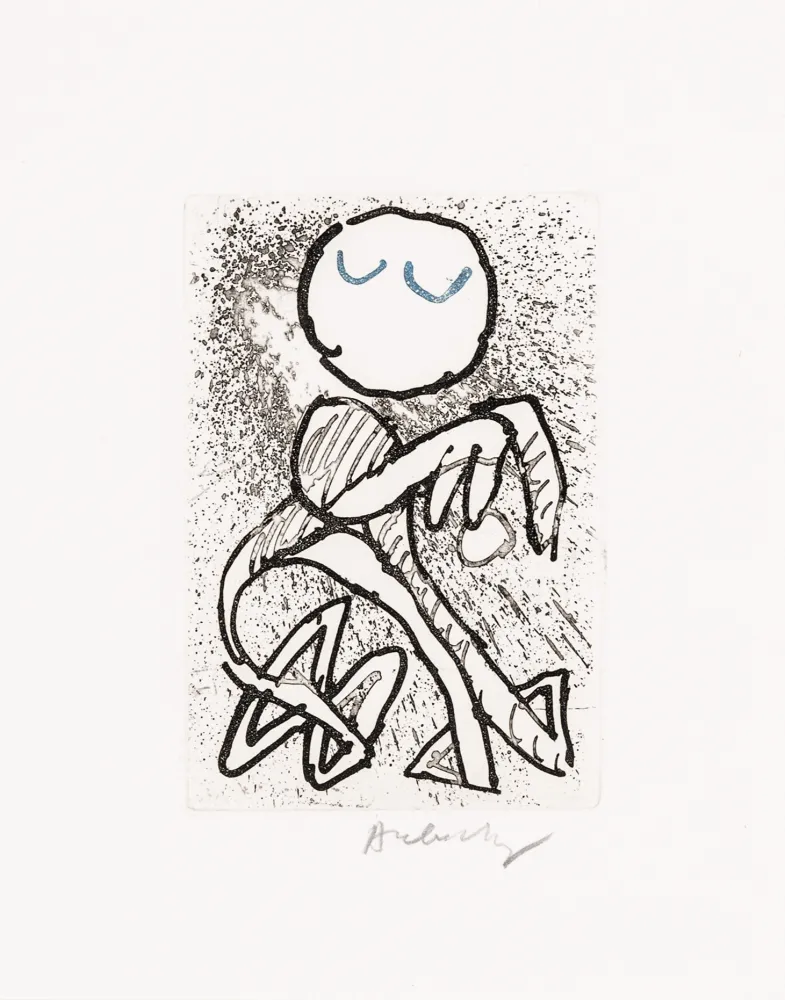 エッチングと　アクチアント Alechinsky - Pointes Planche XIV bis