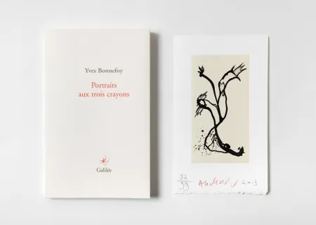 挿絵入り本 Alechinsky - Portrait aux trois crayons