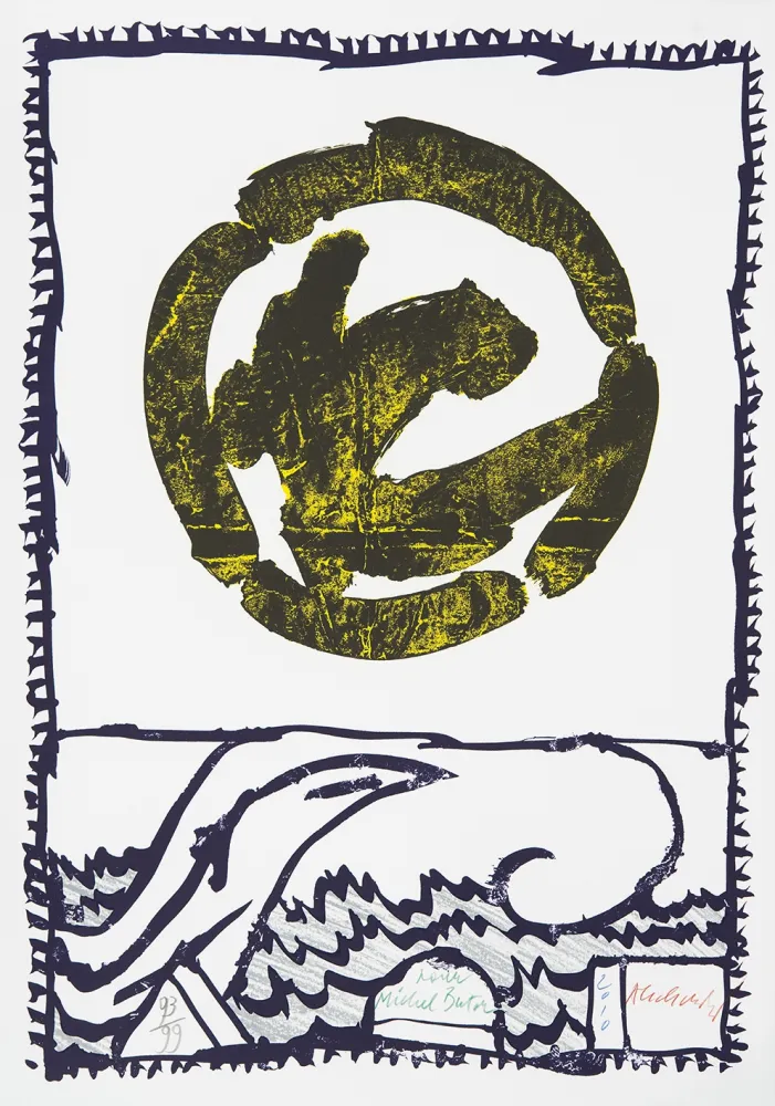 リトグラフ Alechinsky - Pour Michel Butor