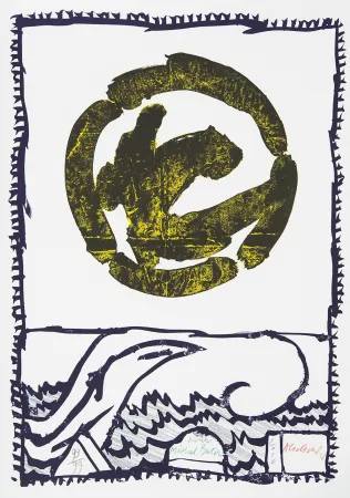 リトグラフ Alechinsky - Pour Michel Butor