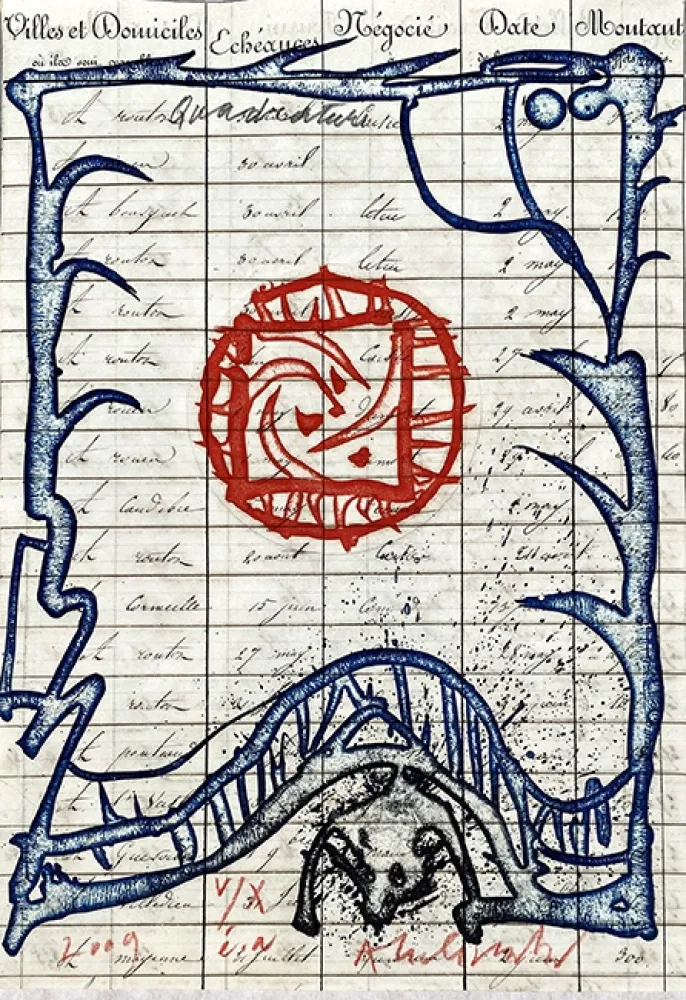 彫版 Alechinsky - Quadrature