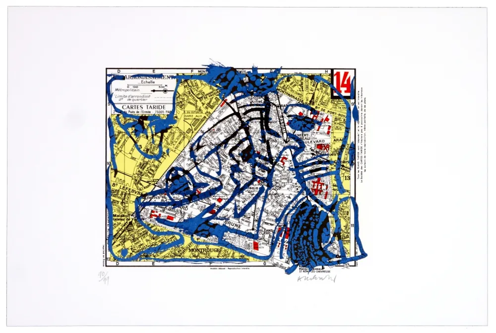 リトグラフ Alechinsky - Quatorzième arrondissement (Paris)