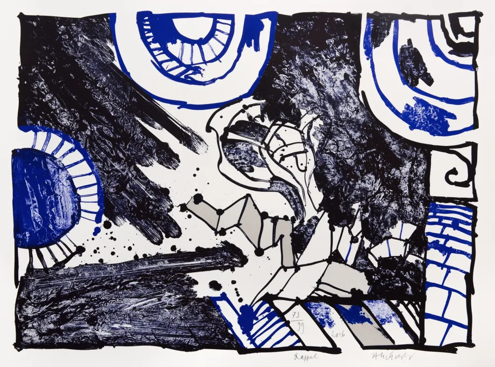 リトグラフ Alechinsky - Rappel