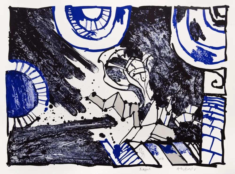 リトグラフ Alechinsky - Rappel