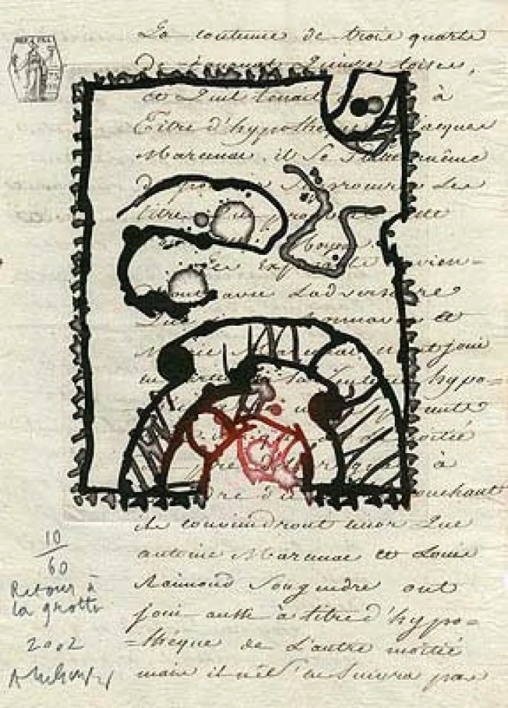 彫版 Alechinsky - Retour à la grotte