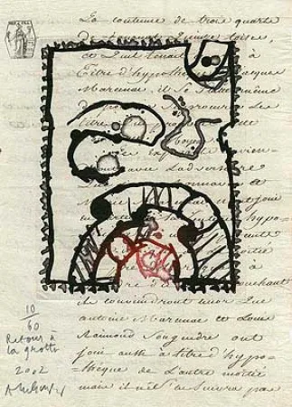 彫版 Alechinsky - Retour à la grotte