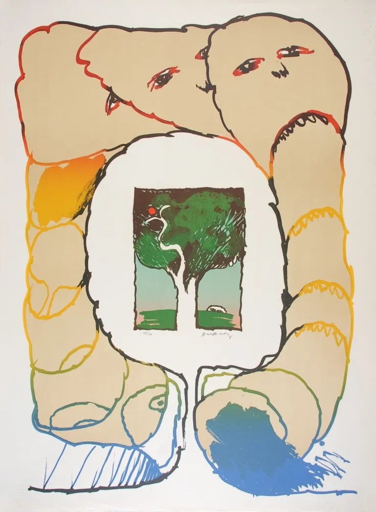 リトグラフ Alechinsky - Retour aux sources