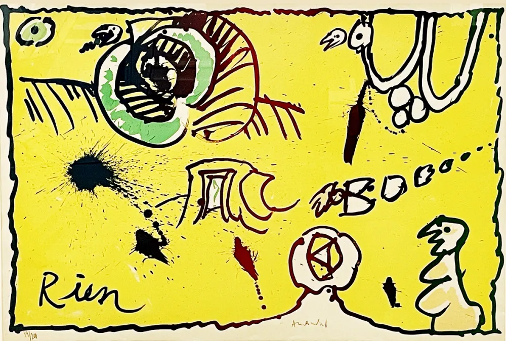 リトグラフ Alechinsky - Rien