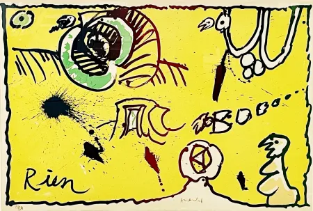 リトグラフ Alechinsky - Rien