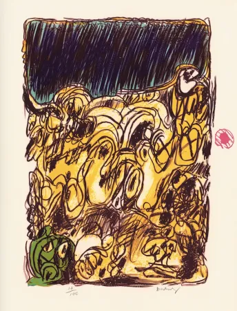 リトグラフ Alechinsky - Ruée